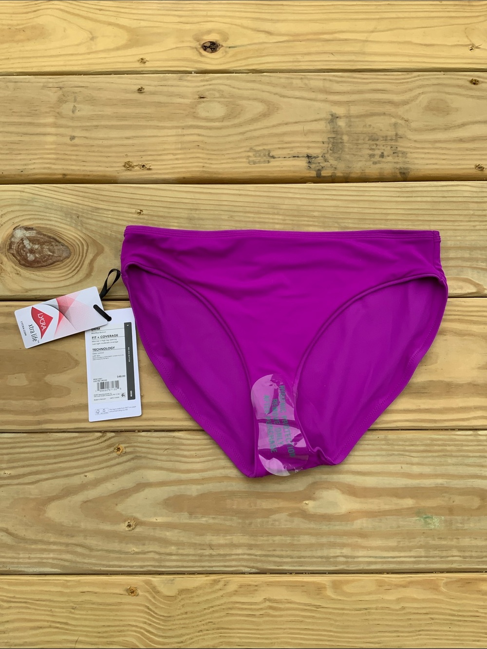 NWT Calia Electric Orchid Mid Rise Bikini Bottom with Moderate Coverage Size S - Picture 4 of 6